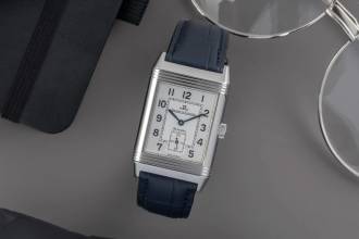 Thumbnail von Jaeger-LeCoultre Reverso Grande Taille Monoface Stahl Handaufzug Herrenuhr Ref. 270.8.62
