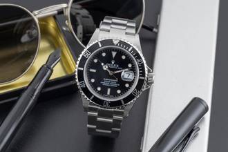 Thumbnail von Rolex Submariner Date 1000ft Edelstahl Automatik Herrenuhr Ref. 16610T D-Serie
