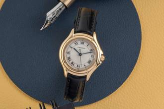 Thumbnail von Cartier Cougar 18k (0,750) Gold Quarz Damenuhr Ref. W25012B9 887906