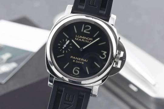 Panerai Luminor Marina 8 Days Edelstahl Handaufzug Ref. PAM00510 B&P 2014