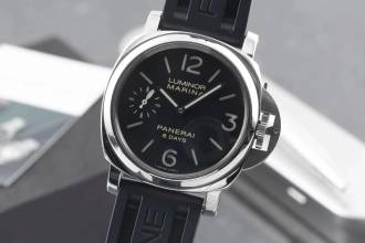Thumbnail von Panerai Luminor Marina 8 Days Edelstahl Handaufzug Ref. PAM00510 B&P 2014