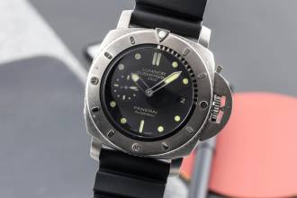 Thumbnail von Panerai Submersible 1950 3 Days Titan Automatik Herrenuhr Ref. PAM00364 B&P 2014