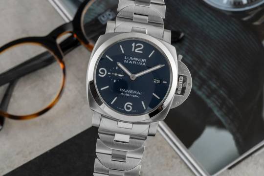 Panerai Luminor Marina Automatic Specchio Blu Stahl Automatik Ref. PAM01316 B&P 2021