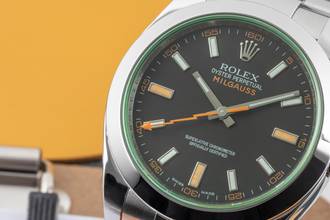 Thumbnail von Rolex Milgauss Black Dial Edelstahl Automatik Herrenuhr Ref. 116400GV B&P 2008