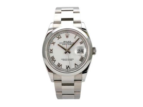  Rolex Datejust 36 Ref. 126200 Weiß Römisch 