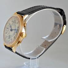 Thumbnail von Eberhard & Co. Extra-Fort Pre-Extrafort Oversize Split-Seconds-Chronograph Gelbgold 18KT sehr selten 1942