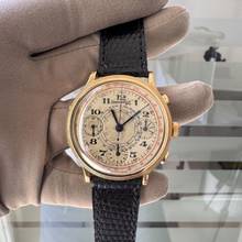 Thumbnail von Eberhard & Co. Extra-Fort Pre-Extrafort Oversize Split-Seconds-Chronograph Gelbgold 18KT sehr selten 1942