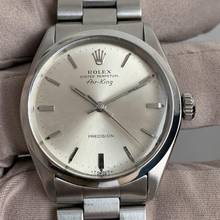 Thumbnail von Rolex Air King 5500 Oyster Perpetual silver dial Full Set 1982’s