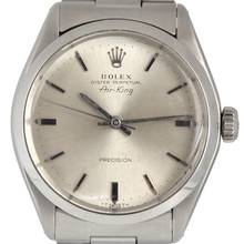 Thumbnail von Rolex Air King 5500 Oyster Perpetual silver dial Full Set 1982’s