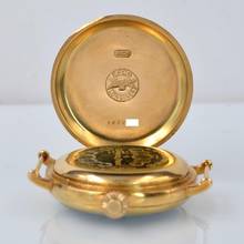 Thumbnail von Longines Chronograph Monopusher für Grands Prix Porzellan-Zifferblatt Gold 18KT 1930er Jahre