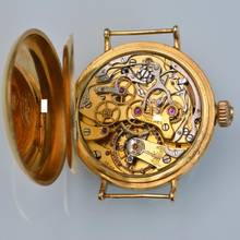 Thumbnail von Longines Chronograph Monopusher für Grands Prix Porzellan-Zifferblatt Gold 18KT 1930er Jahre