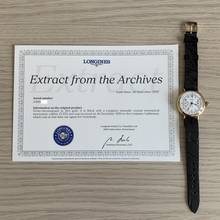 Thumbnail von Longines Chronograph Monopusher für Grands Prix Porzellan-Zifferblatt Gold 18KT 1930er Jahre