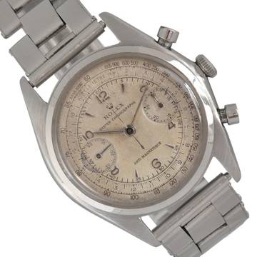 Rolex Chronograph 4500 Monoblocco Antimagnetic Zwei-Teile-Gehäuse sehr selten, 1945