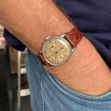 Thumbnail von Marvin Chronograph Dato Compax Tropical Zifferblatt Valjoux 72C 1950er Jahre