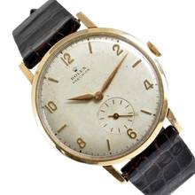 Thumbnail von Rolex Precision Classic Oversize 34MM Elfenbeinscheibe gelb Gold 9KT 1953