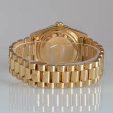 Thumbnail von Rolex Day-Date 36 18038 President Factory soleil blue dial diamonds gold 18KT Full Set