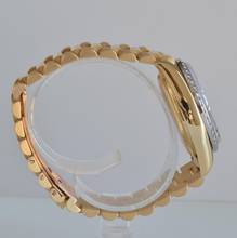 Thumbnail von Rolex Day-Date 36 18038 President Factory soleil blue dial diamonds gold 18KT Full Set