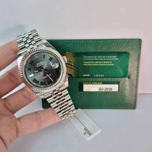 Thumbnail von Rolex Datejust 41 41mm Ouro Branco & Aço Wimbledon Jubilee Automático Completo