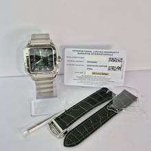 Thumbnail von Cartier Santos Large Green Dial 2 Pulseiras 40mm Automático Completo