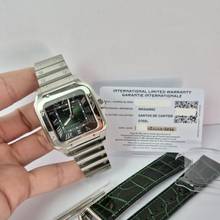 Thumbnail von Cartier Santos Large Green Dial 2 Pulseiras 40mm Automático Completo