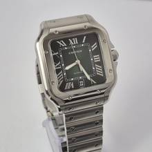Thumbnail von Cartier Santos Large Green Dial 2 Pulseiras 40mm Automático Completo