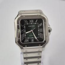 Thumbnail von Cartier Santos Large Green Dial 2 Pulseiras 40mm Automático Completo