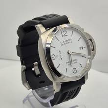 Thumbnail von Panerai Luminor Marina Weißes Zifferblatt Automatik 44mm Komplett