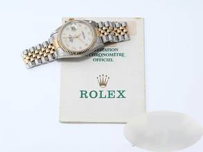 Thumbnail von Rolex Datejust 36mm 16233 1995 Edelstahl Gelbgold 750 Automatik Stahl Gold