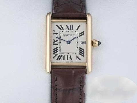  Cartier Tank Louis Cartier Großes Modell Gelbgold 750 2016 W1529756 Gold Damen Herren 