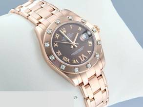 Thumbnail von Rolex Lady-Datejust Pearlmaster 34 81315 2015 Roségold 750 Diamanten Automatik Gold