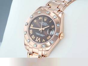 Thumbnail von Rolex Lady-Datejust Pearlmaster 34 81315 2015 Roségold 750 Diamanten Automatik Gold