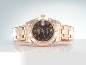 Thumbnail von Rolex Lady-Datejust Pearlmaster 34 81315 2015 Roségold 750 Diamanten Automatik Gold