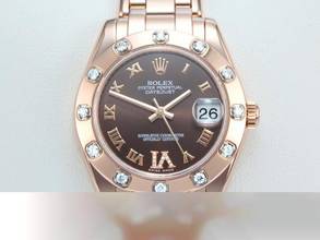 Thumbnail von Rolex Lady-Datejust Pearlmaster 34 81315 2015 Roségold 750 Diamanten Automatik Gold