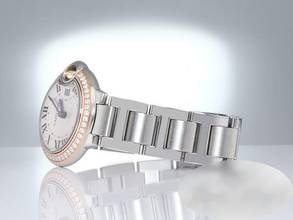 Thumbnail von Cartier Ballon Bleu 28mm Edelstahl Rosegold 750 Diamanten We902079 Stahl Gold