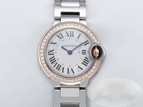 Thumbnail von Cartier Ballon Bleu 28mm Edelstahl Rosegold 750 Diamanten We902079 Stahl Gold