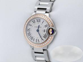 Thumbnail von Cartier Ballon Bleu 28mm Edelstahl Rosegold 750 Diamanten We902079 Stahl Gold