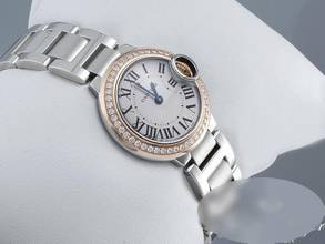 Thumbnail von Cartier Ballon Bleu 28mm Edelstahl Rosegold 750 Diamanten We902079 Stahl Gold