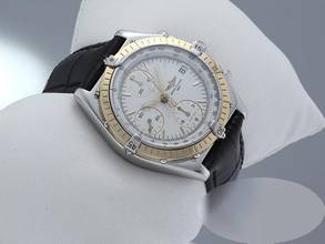 Thumbnail von Breitling Chronomat D13048 Edelstahl Gelbgold Chronograph Automatik Gold Stahl Stainless Steel Black Dial