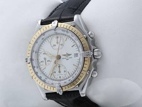 Thumbnail von Breitling Chronomat D13048 Edelstahl Gelbgold Chronograph Automatik Gold Stahl Stainless Steel Black Dial