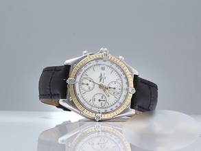 Thumbnail von Breitling Chronomat D13048 Edelstahl Gelbgold Chronograph Automatik Gold Stahl Stainless Steel Black Dial