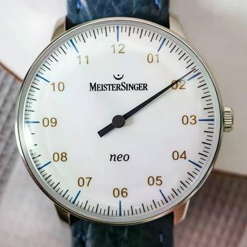 Meistersinger Neo White with sapphire crystal NEW FULL SET