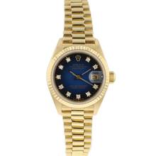 Thumbnail von Rolex Lady-Datejust 26 Yellow Gold Blue Vignette Diamond Dial