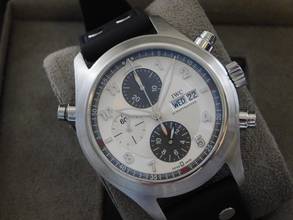 Thumbnail von IWC Fliegeruhr Doppelchronograph Spitfire Doppel Chronograph Herrenuhr 44 mm mit Originalband und Schließe 44 mm große Herrenuhr im Top Zustand