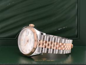 Thumbnail von Rolex Datejust Stainless Steel & Rose Gold - Silver Diamond Dial - Full Set Like New 2014