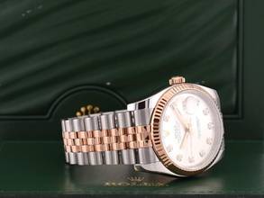 Thumbnail von Rolex Datejust Stainless Steel & Rose Gold - Silver Diamond Dial - Full Set Like New 2014