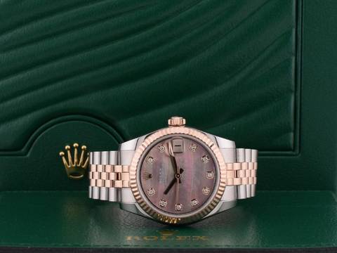  Rolex Datejust 31 178271 Steel Rose Gold Mother Of Pearl Diamond Dial Full Set 2017 