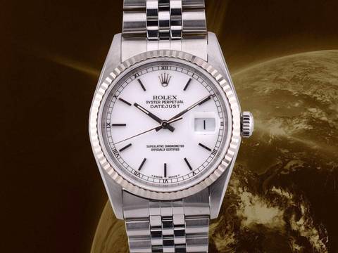  Rolex Datejust 16234 36mm White Dial Box-paper 1998 