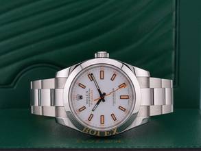 Thumbnail von Rolex Milgauss 116400 White Dial - Rare Green Card 2021 - New