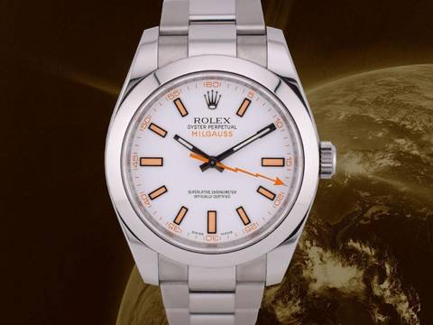  Rolex Milgauss 116400 White Dial - Rare Green Card 2021 - New 
