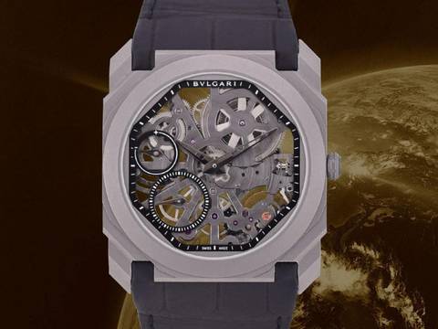 Bulgari Octo Finissimo Skeleton Titanium/aligator Extra Thin 40mm New